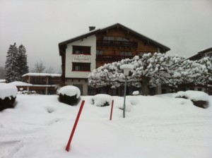 Hotel Terrassenhof in de sneeuw