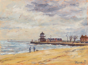 Piet Mulder, Lower Lighthouse Harwich, oil on canvas, 1983