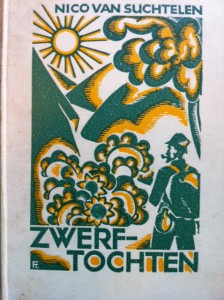Fré Cohen: omslagontwerp voor Nico van Suchtelen's 'Zwerftochten' (Wereldbibliotheek, 1932)