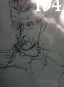 Henri Hayden: Nobelprijswinnaar Samuel Beckett (tekening)